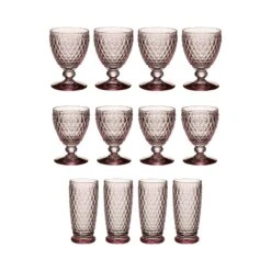 Villeroy & Boch Boston Coloured Wein- & Longdrinkgläser 12er Set Rosa