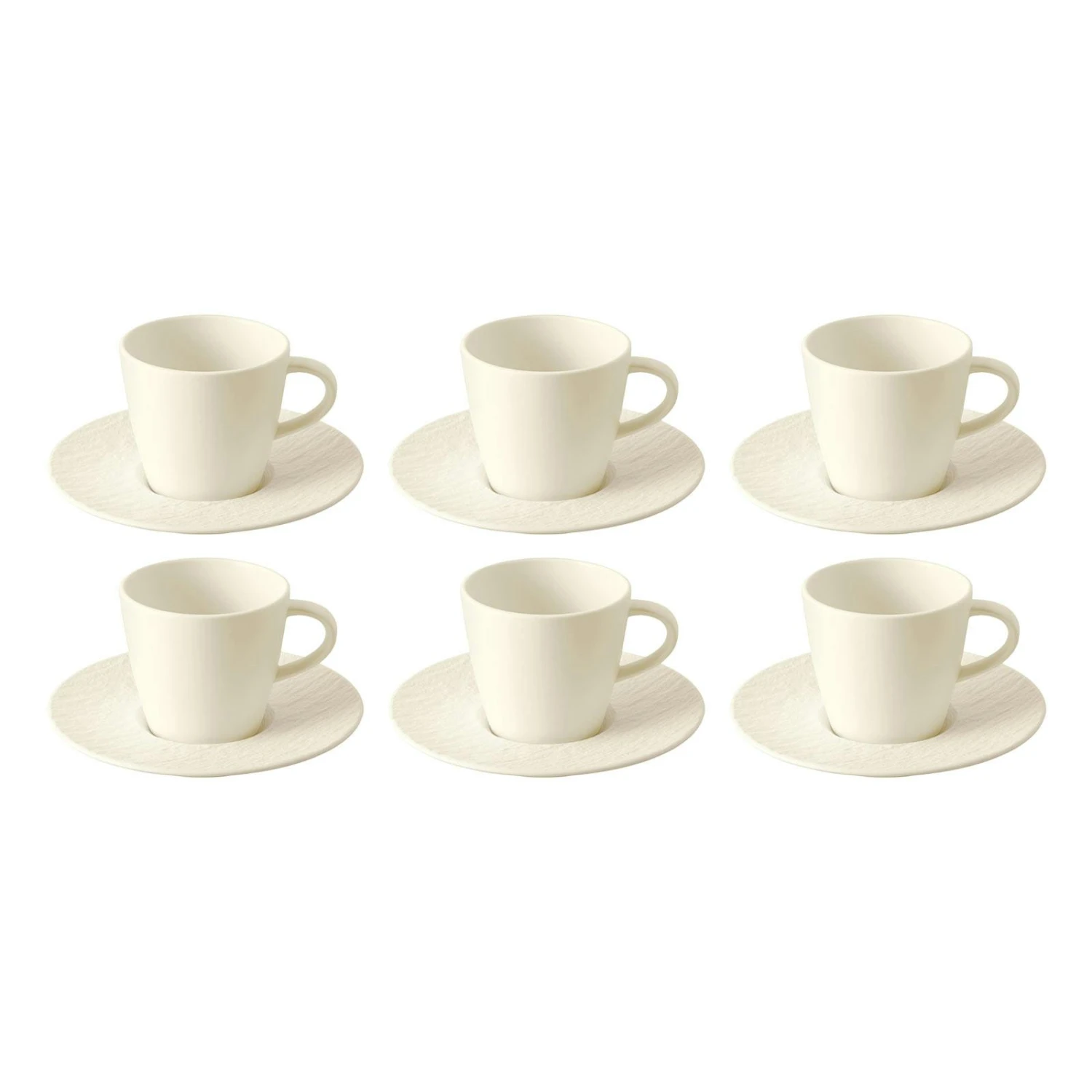 Villeroy & Boch Manufacture Rock Kaffee Set Weiß 12-teilig